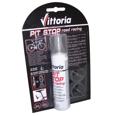 BOMBE ANTI-CREVAISON VITTORIA PIT STOP ROUTE RACCORD DIRECT + CLIPS (75ML)