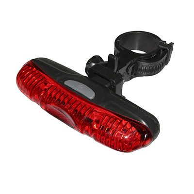 ECLAIRAGE VELO A PILE ARRIERE SUR TIGE DE SELLE NEWTON FLASH 5 LEDS 3 FONCTIONS NOIR LIVRE AVEC 2 PILES AAA