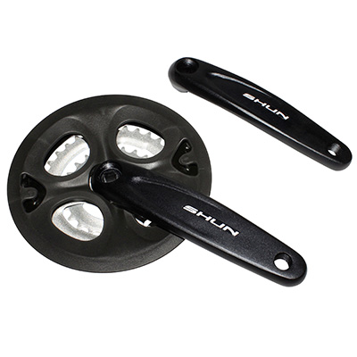 PEDALIER VTT P2R 7-8V. ALU NOIR BLACK-X 170MM 42-34-24 (BOITIER 113MM) AVEC PARE CHAINE PEDALIER VTT P2R 7-8V. ALU NOIR BLACK-X 170MM 42-34-24 (BOITIER 113MM) AVEC PARE CHAINE