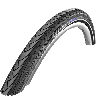 PNEU CITY 20 X 1.35 SCHWALBE MARATHON PLUS NOIR TR (POUR VELO COUCHE) (35-406)  RENFORT 5MM FLANC REFLEX COMPATIBLE VAE