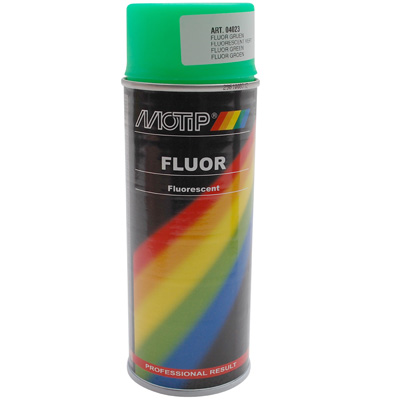 BOMBE DE PEINTURE MOTIP PRO FLUO VERT AEROSOL 400ML (04023)