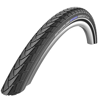 PNEU VTC URBAIN 700 X 38 (29 X 1,50) SCHWALBE MARATHON PLUS NOIR TR (40-622) RENFORT 5MM FLANC REFLEX COMPATIBLE VAE