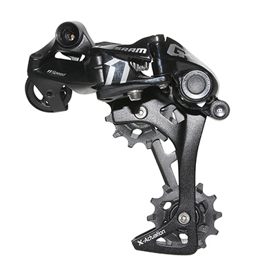 DERAILLEUR VTT ARRIERE SRAM 11V. GX CHAPE LONGUE NOIR MONO PLATEAU (PIGNON MAX 42DTS)