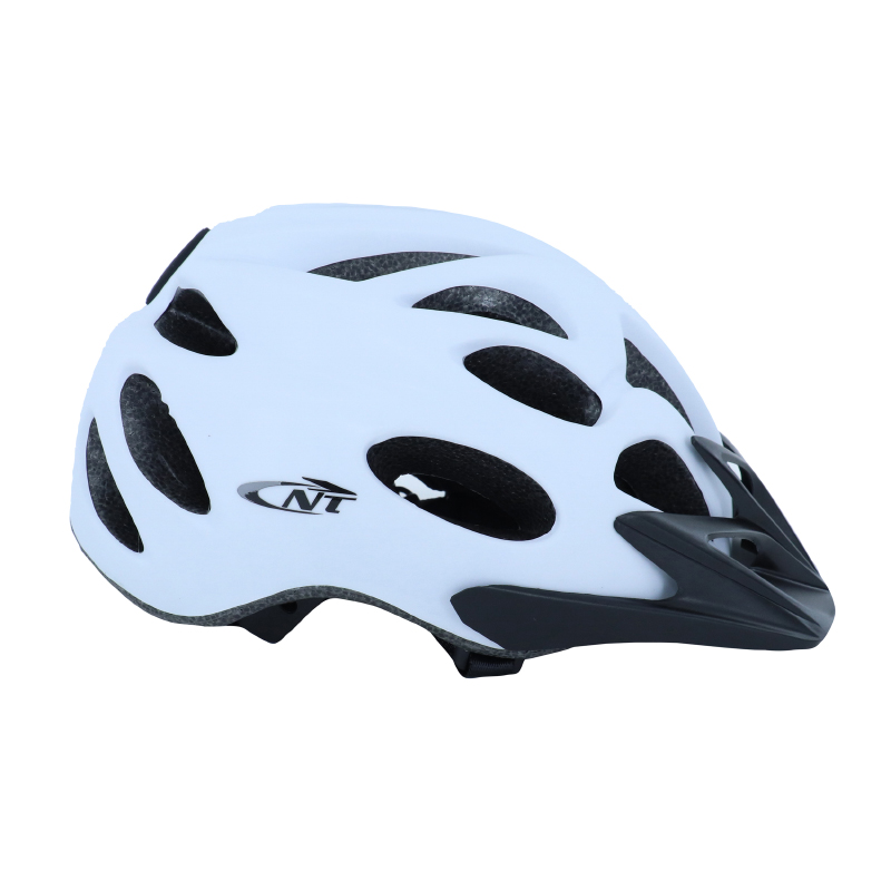 CASQUE VELO ADULTE NEWTON CITY V2 BLANC MAT AVEC VISIERE ET LOCK TAILLE 55-58 + ECLAIRAGE LED INCORPORE (VENDU EN BOITE)