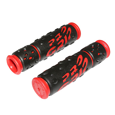 POIGNEE VTT PROGRIP 953 NOIR-ROUGE Ø22MM L122MM PREDECOUPE POUR 90MM (PAIRE)