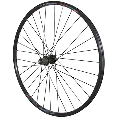 ROUE VTC DISQUE BLOCAGE 700 X 35 - 28" ER20 ARRIERE NOIR MOYEU SHIMANO ACERA QC400 11-10-9V CENTERLOCK RAYON INOX JANTE 19C 32 RAYONS