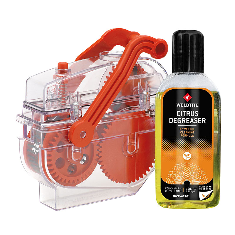 NETTOYEUR - OUTIL DE LAVAGE CHAINE VELO WELDTITE DIRTWASH AVEC CITRUS DEGRAISSANT (75ML)