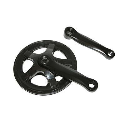 PEDALIER VTT P2R 5-6 ACIER NOIR 127MM PLATEAU 36D. AVEC PROTEGE CHAINE