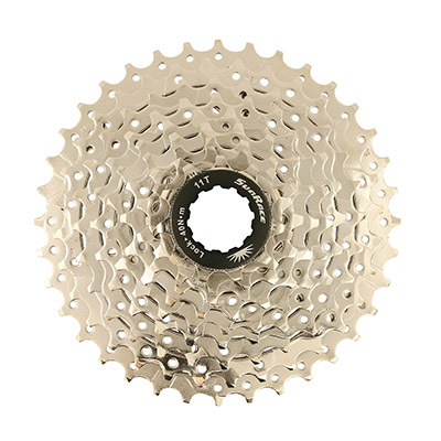 CASSETTE  9V. SUNRACE M98 11-36 VTT POUR SHIMANO NICKEL (LIVRE EN BOITE) (11-13-15-18-21-24-28-32-36)