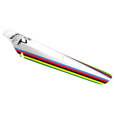 GARDE BOUE ROUTE-VTT CLIPSABLE AR VELOX COLORI BLANC CHAMPION DU MONDE CLIPSABLE SOUS LA SELLE (VENDU A L UNITE)