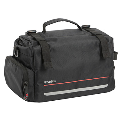 SACOCHE ARRIERE VELO TRUNKBAG ZEFAL Z TRAVELER 60 SUR PORTE BAGAGE UNIVERSEL 20L POLYESTER WATERPROOF NOIR (32X18X22CM)