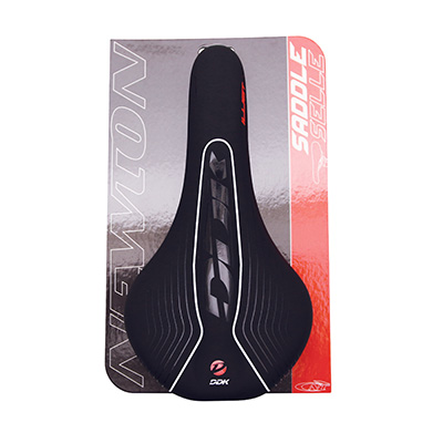 SELLE NEWTON ROUTE-VTT ILLICTT NOIR LISERET BLANC 275X145MM RAIL ACIER NOIR