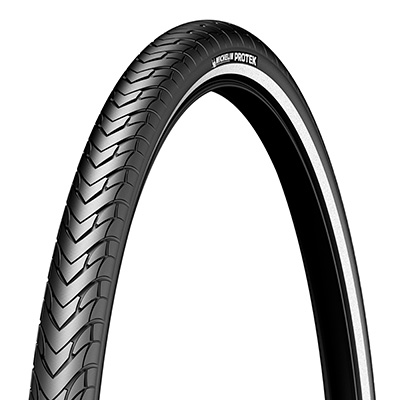 PNEU VTC URBAIN 700 X 38 (29 X 1,50) MICHELIN PROTEK RENFORT NOIR TR (40-622) FLANC REFLEX