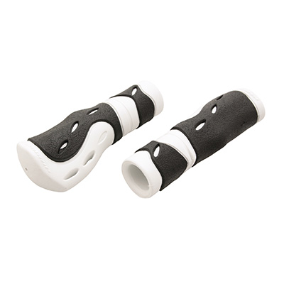 POIGNEE CITY-VTC PROGRIP 989 BLANC-NOIR Ø22MM L120MM (PAIRE)