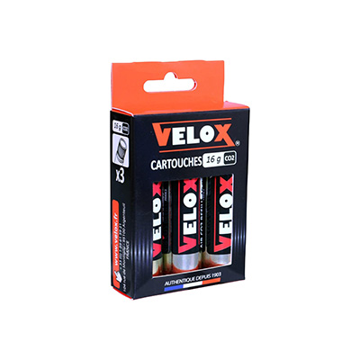 CARTOUCHE CO2 FILETE VELOX 16G (AU BLISTER DE 3)