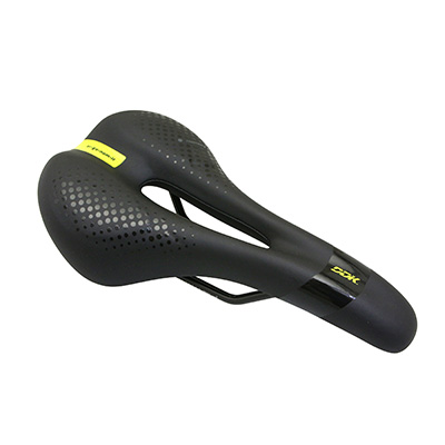 SELLE NEWTON ROUTE-VTT ERGONOMIC NOIR A MEMOIRE DE FORME AVEC TROU CENTRAL 272X140MM