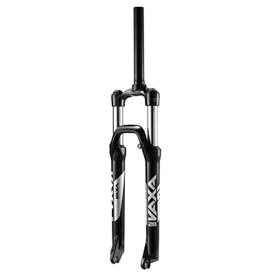 FOURCHE VTT 27.5 " ZOOM VAXA 28 NOIR REGLABLE-BLOCABLE AU GUIDON DEB. 100MM PIVOT LISSE 295MM CONIQUE 1" 1-2 -1''1-8-28,6 EXTERIEUR COMPATIBLE DISQUE