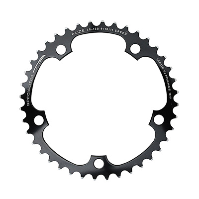 PLATEAU ROUTE 5BRA D.130 TA ALIZE 40DTS INTERIEUR NOIR ALU 7075 TYPE SHIMANO 8-9-10V.