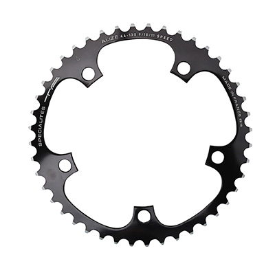 PLATEAU ROUTE 5BRA D.130 TA ALIZE 44DTS INTERIEUR NOIR ALU 7075 TYPE SHIMANO 8-9-10V.