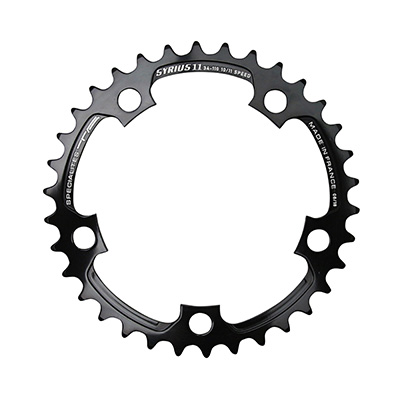 PLATEAU ROUTE 5BRA D.74 TA ZELITO 30DTS TRIPLE INTERIEUR NOIR ALU 7075 TYPE SHIMANO 9-10V.