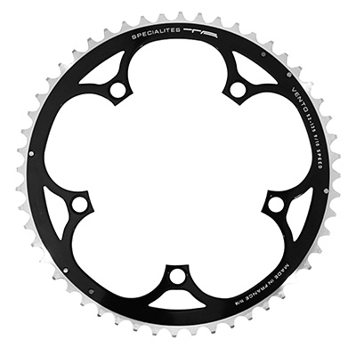 PLATEAU ROUTE 5BRA D.135 TA VENTO 52DTS EXTERIEUR NOIR ALU 7075 TYPE CAMPAGNOLO 9-10V.