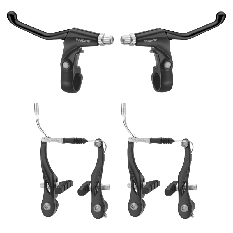 FREIN V-BRAKE P2R ALU NOIR (ETRIERS ET LEVIERS AVANT + ARRIERE) (KIT)