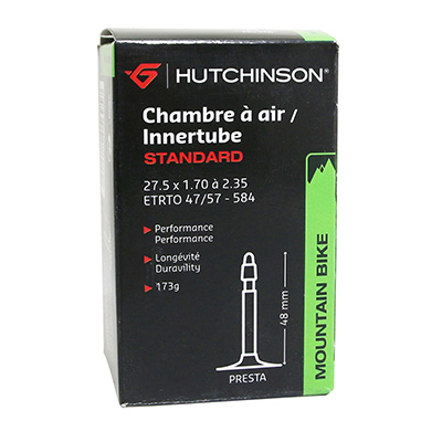 CHAMBRE A AIR VELO 27.5 X 1.70-2.35 HUTCHINSON VALVE PRESTA 48MM 173G