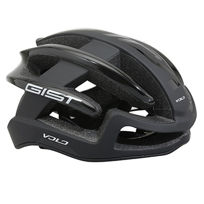 CASQUE VELO ADULTE GIST ROUTE VOLO NOIR MAT-NOIR BRILLANT FULL IN-MOLD TAILLE 52-56 REGLAGE MOLETTE 210GRS