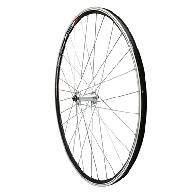 ROUE ROUTE PATIN BLOCAGE 700 ELAN CFX NOIR AVANT MOYEU MICHE ALU 32 RAYONS GALVA JANTE 13C