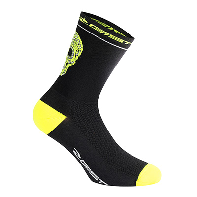 CHAUSSETTES-SOCQUETTES ETE GIST CRANE NOIR-JAUNE FLUO 40-43 - HAUTEUR 18CM (PAIRE) -5860