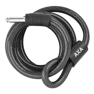 ANTIVOL VELO CABLE A BOUCLE AXA RLD POUR FER A CHEVAL PLUG CABLE DIAM 12MM L1.80M (PROFONDEUR PLUG 35MM DIAM 10MM) - HOMOLOGUE FUB 1 ETOILE