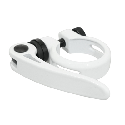 COLLIER SERRAGE TIGE DE SELLE RAPIDE NEWTON ALU BLANC DIAM. 31,8MM  (SUR CARTE)