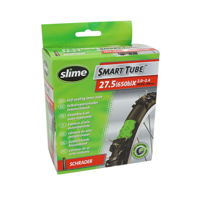 CHAMBRE A AIR VELO 27.5 X 2.00-2.40 SLIME VALVE STANDARD OBUS DEMONTABLE AVEC LIQUIDE ANTI-CREVAISON