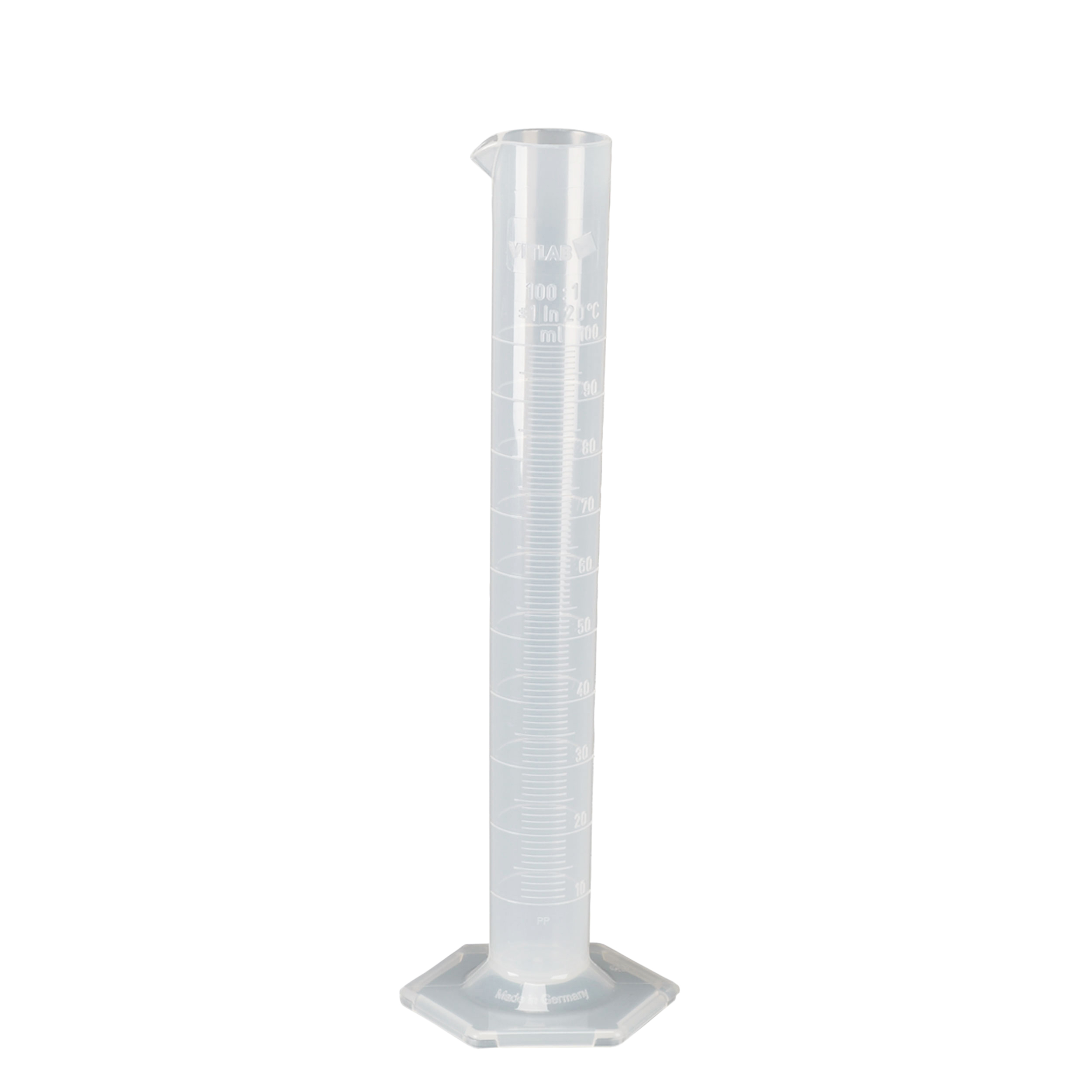 DOSEUR-EPROUVETTE PRESSOL EN POLYPROPYLENE GRADUE TRANSPARENT  100ML  (VENDU A L'UNITE)