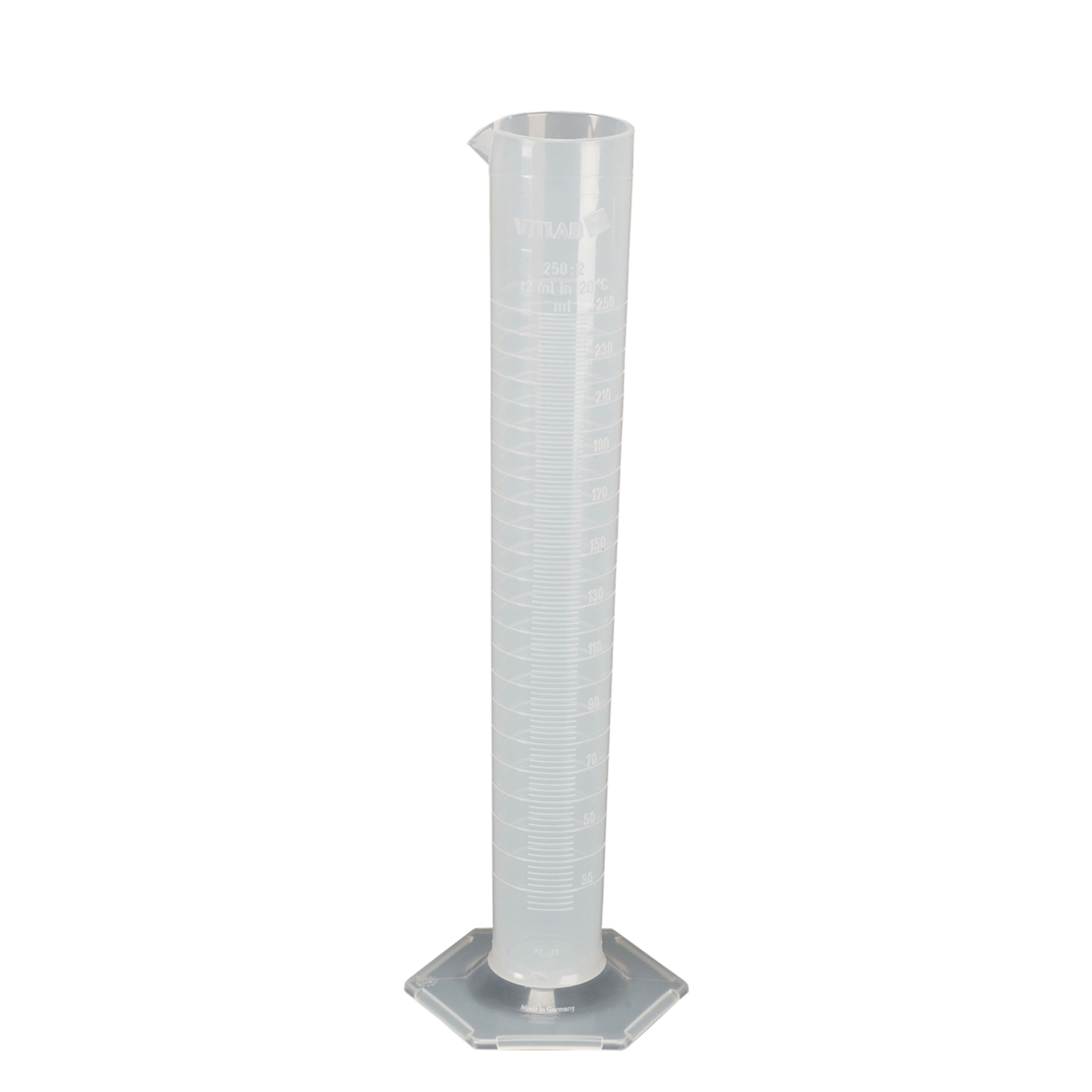 DOSEUR-EPROUVETTE PRESSOL EN POLYPROPYLENE GRADUE TRANSPARENT  250ML  (VENDU A L'UNITE)