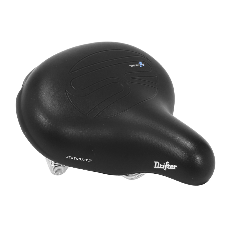 SELLE ROYAL CITY DRIFTER STRENGTEX NOIR UNISEX AVEC GEL ET DOUBLE RESSORT REVETEMENT ANTI USURE 270X245MM 1160G