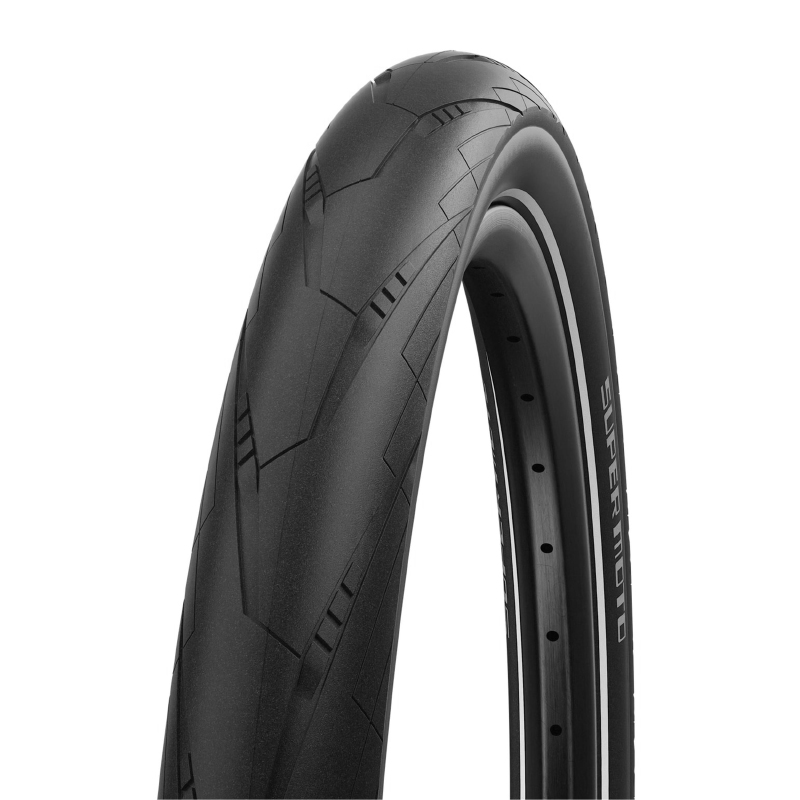 PNEU VTT SUV - VAE 29 X 2.40 SCHWALBE SUPER MOTO SLICK NOIR TR (62-622) DOUBLE DEFENSE FLANC REFLEX HOMOLOGUE VAE E50