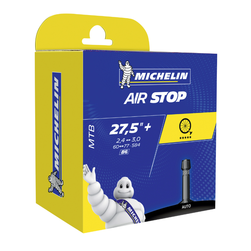 CHAMBRE A AIR VELO 27.5 X 2.40-3.00 MICHELIN B6 VALVE STANDARD 34MM(60-77X584)