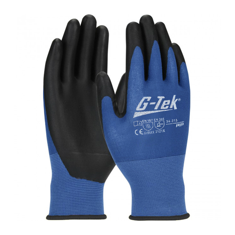 GANTS ATELIER TACTILE NYLON-ELASTHANNE BLEU-NOIR HOMOLOGUE CE - TAILLE 10  (PAIRE)