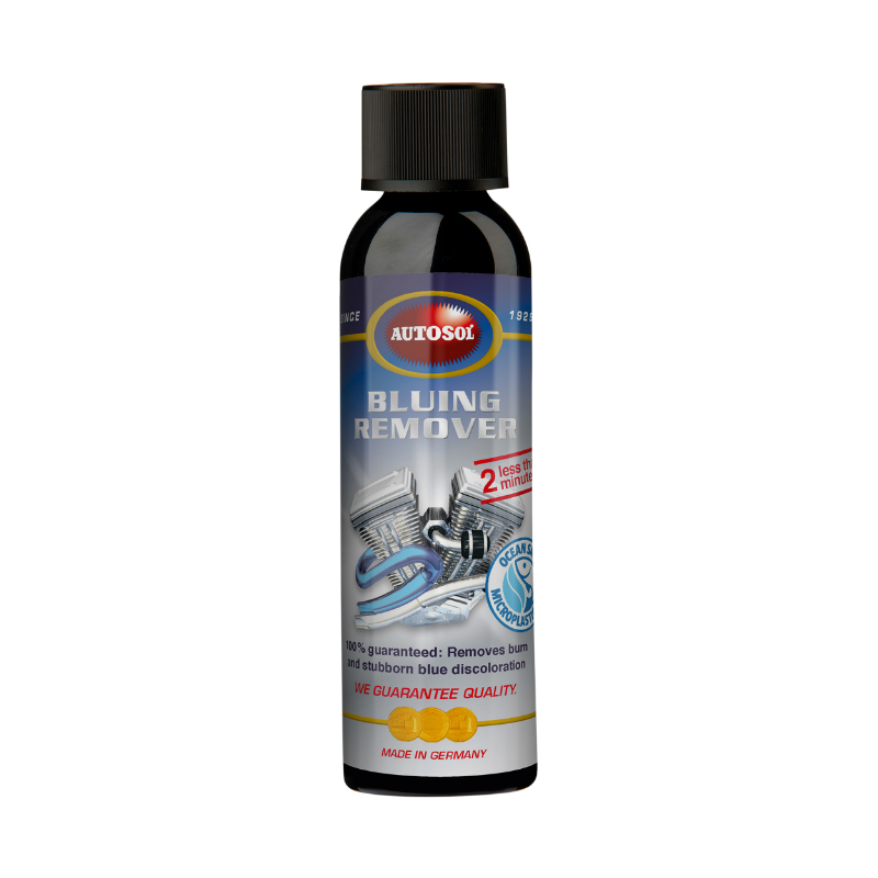 POLISH METAL DETACHANT AUTOSOL MOTO BLUING REMOVER ELIMINE LES TACHES BLEUS OU BRUNES SUR LES ECHAPPEMENTS (FLACON 150 ML) (MADE IN GERMANY - QUALITE PREMIUM)