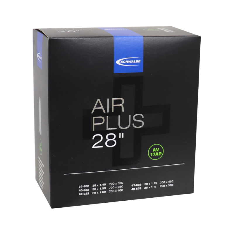 CHAMBRE A AIR VELO 700 X 35-45 SCHWALBE AIR PLUS RENFORCE VALVE ALU STANDARD (AV17AP)