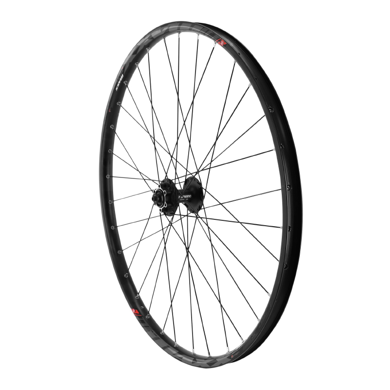 ROUE VTT DISQUE BLOCAGE 29" MAXX 25 TUBELESS READY AVANT NOIR MOYEU SHIMANO M475 DISQUE 6 TROUS DISQUE COMPATIBLE VAE - ALL TERRAIN - JANTE 25C 32 RAYONS