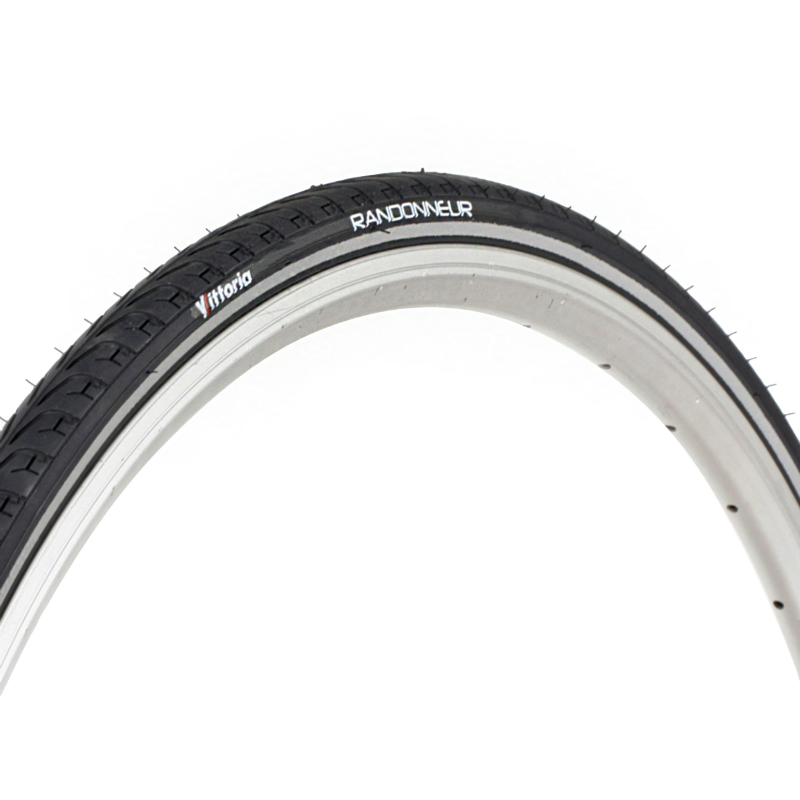 PNEU VTC URBAIN 700 X 28 VITTORIA RANDONNEUR NOIR TR (28-622) FLANC REFLEX