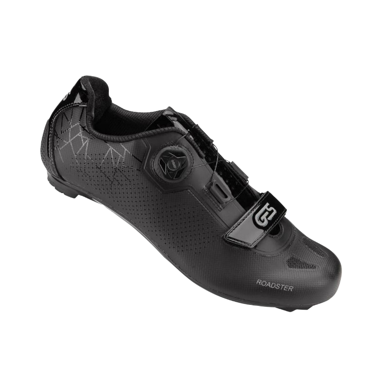 CHAUSSURE ROUTE GES ROADSTER2 NOIR T37 FIXATION MICROCLIP ATOP-VELCRO COMPATIBLE LOOK-SHIMANO (PAIRE)