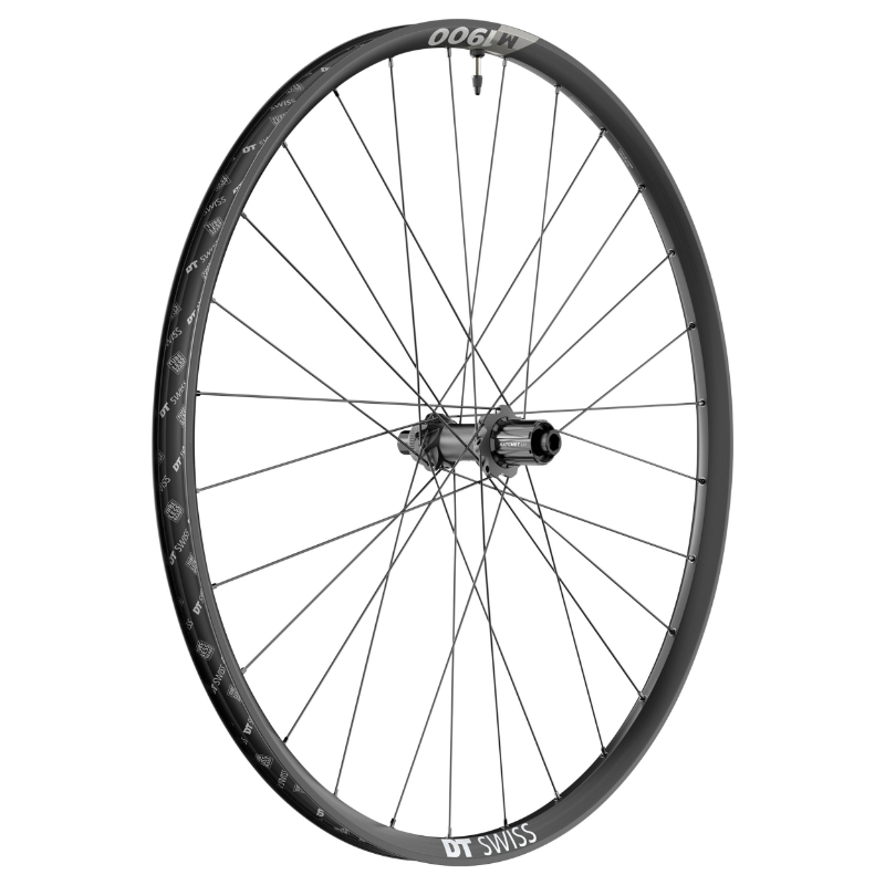 ROUE VTT DISQUE 27.5" DT SWISS M1900 BOOST CENTERLOCK TUBELESS READY ARRIERE NOIR SHIMANO 10-11V  AXE TRAVERSANT 12-142 - JANTE 30C - RESISTE POIDS 110KGS