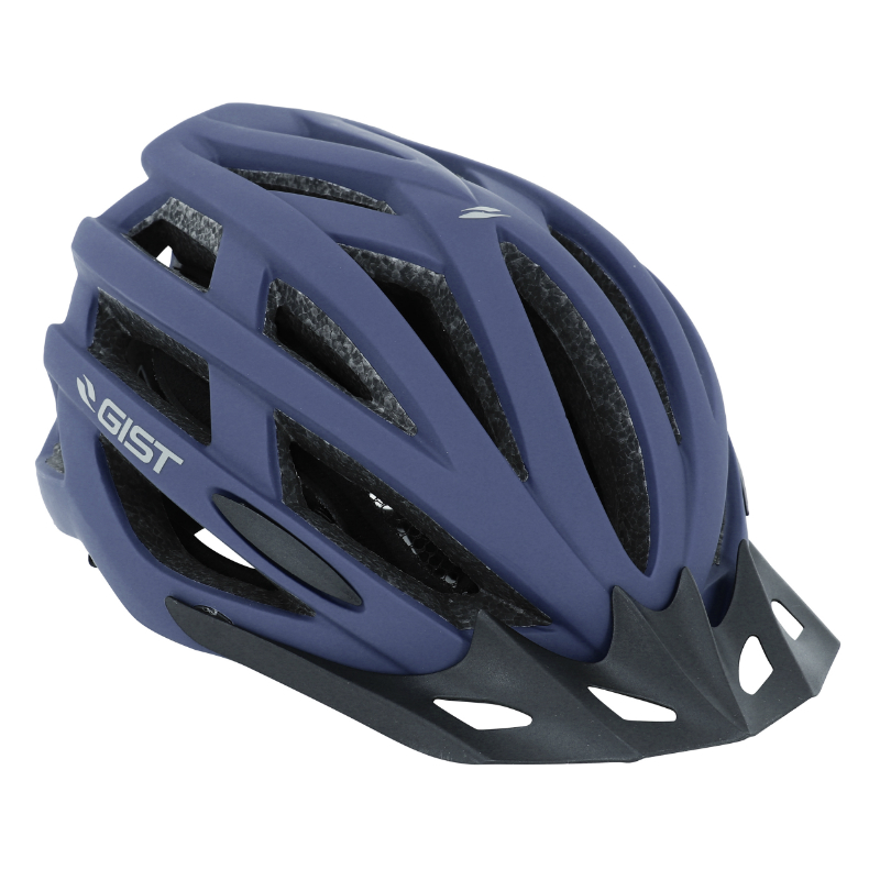 CASQUE VELO ADULTE GIST E-BIKE PLANET URBAN BLEU MAT IN-MOLD TAILLE 56-62 REGLAGE MOLETTE 212GRS - ECLAIRAGE INTEGRE