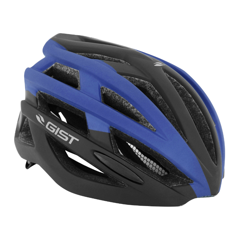 CASQUE VELO ADULTE GIST ROUTE PLANET NOIR-BLEU MAT IN-MOLD TAILLE 52-58 REGLAGE MOLETTE 212GRS