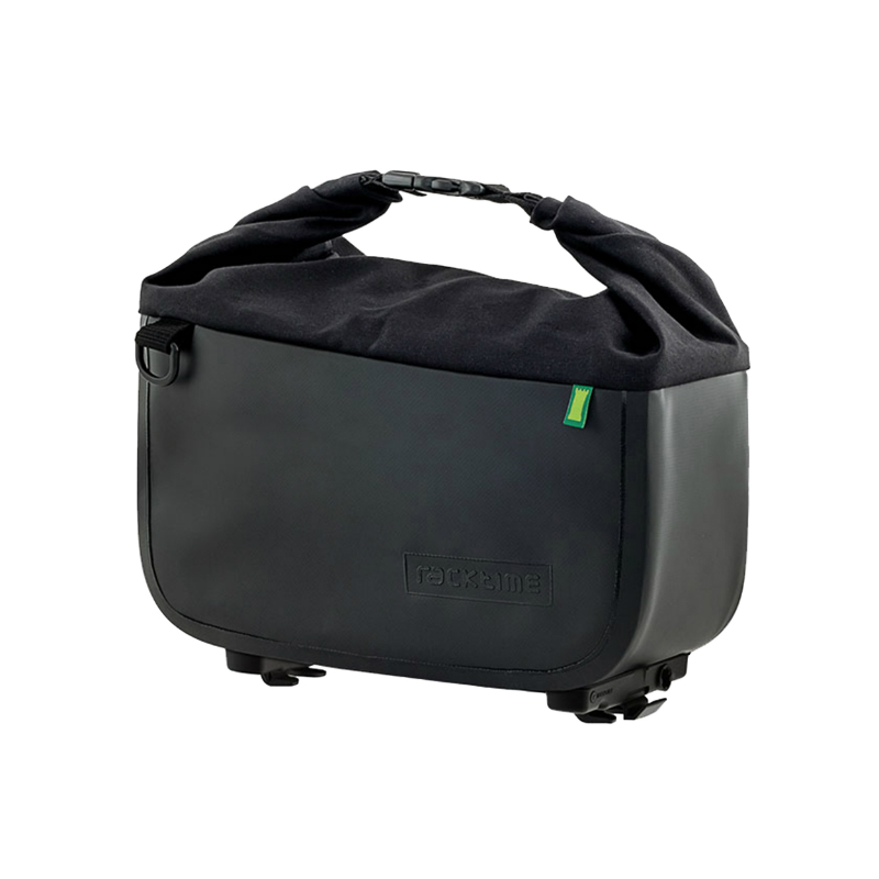 SACOCHE ARRIERE VELO RACKTIME YVES NOIR FIXATION PORTE BAGAGE (L 32CM X L 20CM X H 14CM)  - COMPATIBLE SYSTEME RACKTIME SNAPIT