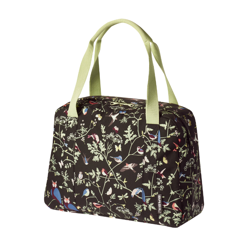 SACOCHE ARRIERE VELO LATERALE SAC BANDOULIERE BASIL WANDERLUST 18L CHARCOAL FIXATION RAPIDE HOOK-ON SUR PORTE BAGAGE AVANT-ARRIERE (44X17X31CM)