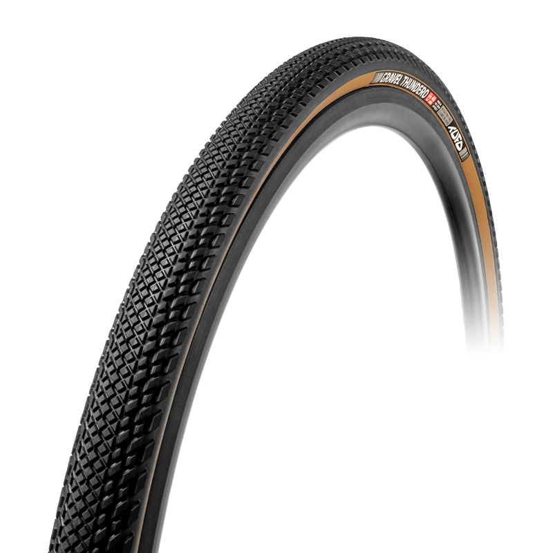 PNEU GRAVEL 700 X 36 TUFO THUNDERO NOIR-BEIGE TUBELESS READY TS (36-622)